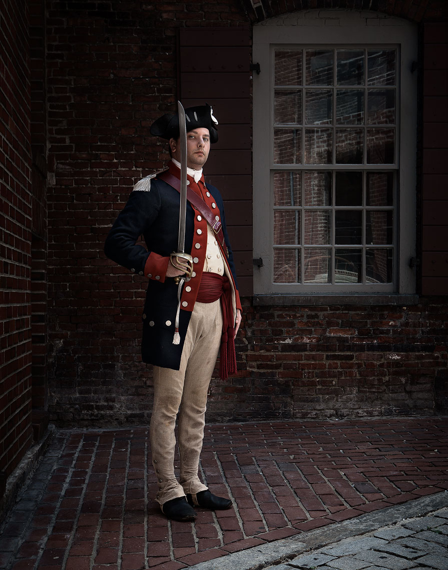 Portraits of Boston revolutionary reenactors for Canon USA