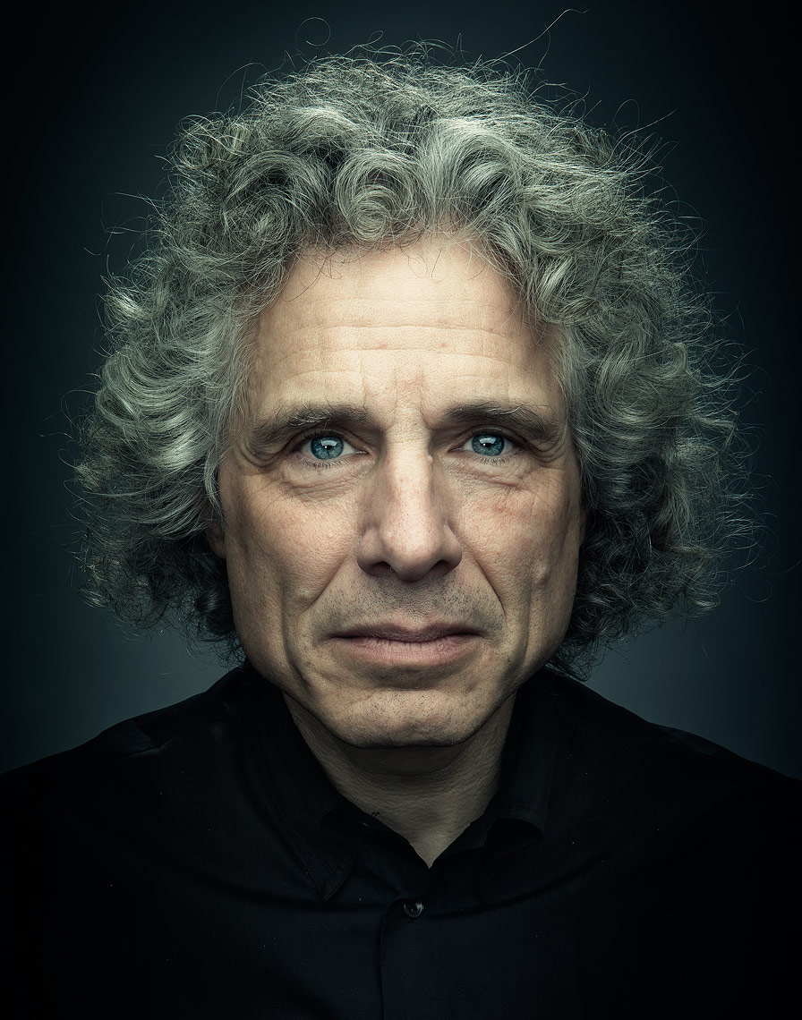 Portrait of Harvard professor and experimental psychologist Steven Pinker shot for Wellcome Trust Mosaic Project